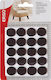 ERGOhome Pătuțuri Rotunde cu închizător Hoop & Loop și Diametru 17mm Cafea 20buc 570600.0001