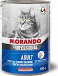 Morando Professional Nasses Katzenfutter für Katze in Dose mit Lachs und Thunfisch 400gr