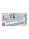 Dimcol Smile Baby Sheet Crib Cotton Fitted Blue 70x140cm