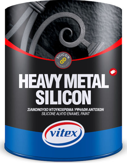 Vitex Βερνικόχρωμα Αντισκωριακό Διαλύτου Heavy Metal Silicon 2.5lt Λευκό Γυαλιστερό