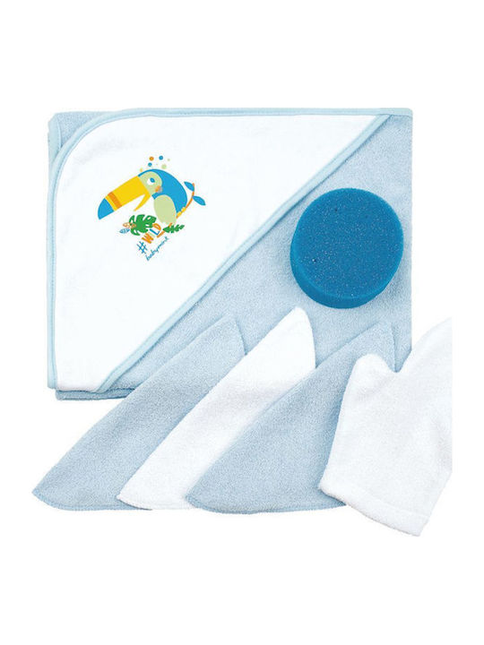 Flamingo Set of baby towels 6pcs It's Fun Time BLUE 210226897