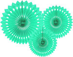 Decorative hanging fans Mint 3pcs.