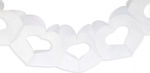 Garland hearts white 3m.