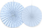 Hanging decorative fans Blue 2pcs.