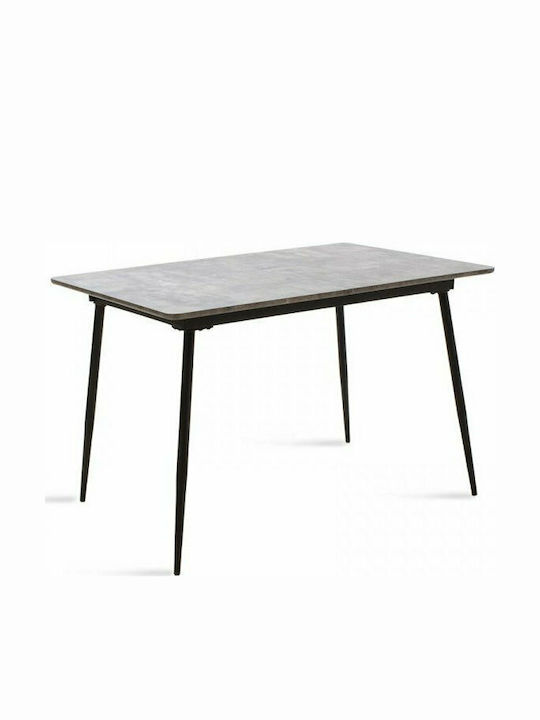 Shazam Kitchen Rectangular Table Extendable Gray 120(+40)x80x76cm