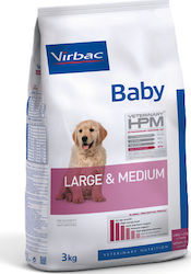 Virbac Baby Large & Medium 3kg Ξηρά Τροφή για Κουτάβια Μεσαίων & Μεγαλόσωμων Φυλών