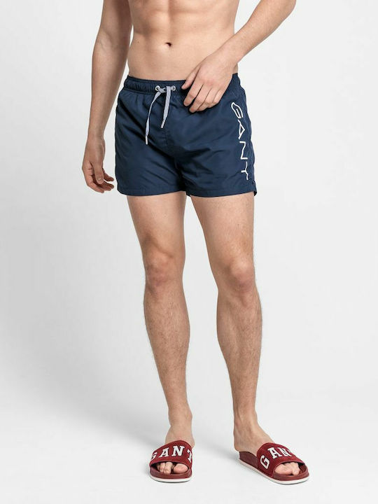 Gant Men's Swimwear Shorts Navy Blue with Patterns