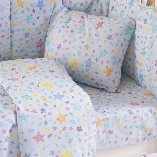 Rythmos Glow Baby Sheets Set Crib Cotton Multicolored 120x160cm 3pcs