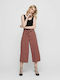 Only Damen Hochtailliert Stoff Palazzo-Hose in Slim Passform Apple Butter