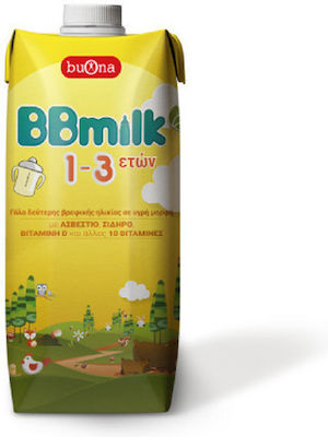 Buona BBmilk Bio 1-3 Ετών Χωρίς Ζάχαρη 500ml για 12+ μηνών