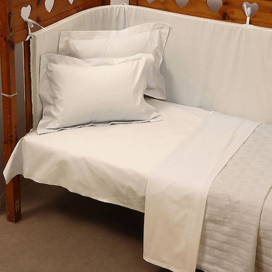 Anna Riska Prestige Set Baby Bettlaken Für Wiege Baumwolle Ecru 80x100cm 2Stück