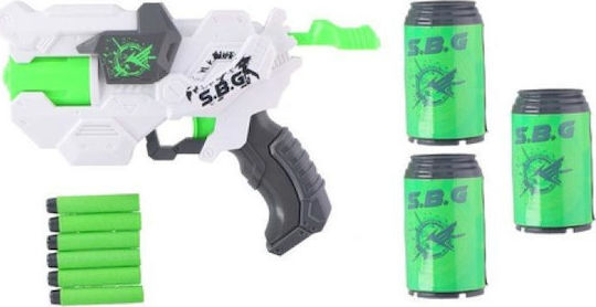 Eddy Toys Shooting Gun with Bullets and Tins Child Cap Gun