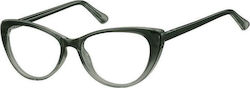 Sunoptic Plastic Eyeglass Frame Cat Eye Gray CP138F