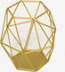 Faitakis Pack Decorative Vase Gold 14x14x14cm
