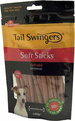 Pet Interest Tail Swingers Soft Delicii în formă de baston pentru câini cu Pui 100gr 1118