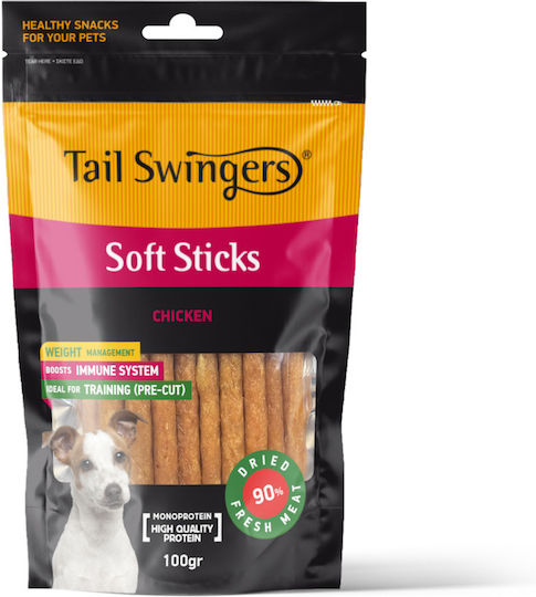 Pet Interest Tail Swingers Soft Dog Stick Treats with Chicken 100gr 1118