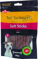 Pet Interest Tail Swingers Soft Delicii în formă de baston pentru câini cu Rață 100gr 1119