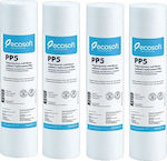 Ecosoft Upper and Lower Counter Water Filter Replacement from Polypropylene 10" PP5 5 μm 4pcs