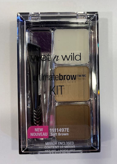 Wet n Wild Ultimate Brow Kit Eyebrow Makeup Palette Soft Brown