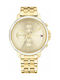 Tommy Hilfiger Dames Uhr mit Gold Metallarmband