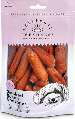 Celebrate Freshness Smoked Bacon Salami for Dogs Diet without Grains with Bacon 100gr