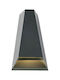 Aca Geo Wall-Mounted Outdoor Lighting LED IP65 6W with Warm White Light Double Beam 10.9x6.3x17.3cm