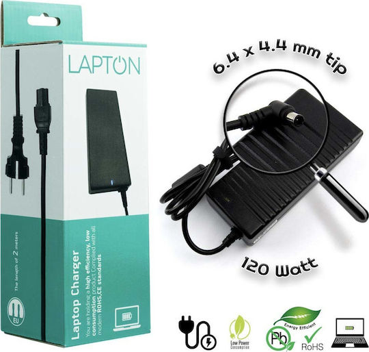 Laptop Charger 120W 19.5V 6.15A for Sony with Detachable Power Cord