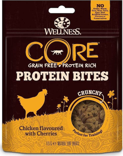 Wellness Core Protein Bites Dog Treat Grain Free with Chicken and Cherry 170gr