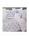 Nima Lovebug Комплект Бебешки Чаршафи За Количка Памучни Розов 120x170бр 3бр