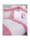Nima Cutie Baby Sheets Set Crib Cotton Pink 120x170cm 3pcs