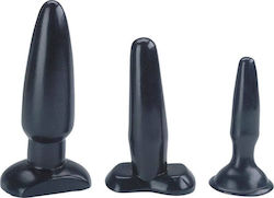 Nanma Sexy Sweet Butt Plugs Anal Plugs Set Black 3pcs
