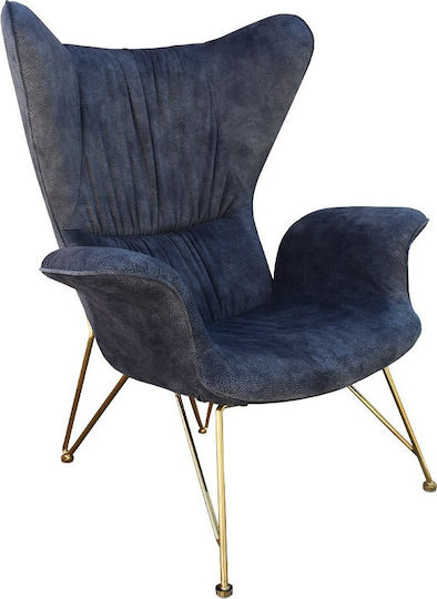 High Back Armchair Black 86x83x104cm