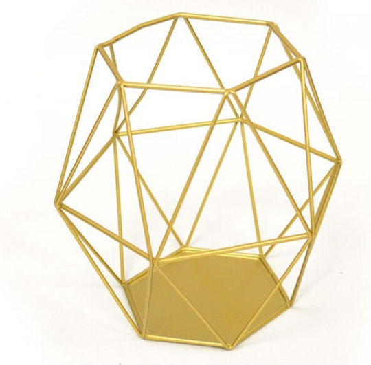 Faitakis Pack Decorative Vase Gold 18x18x18cm