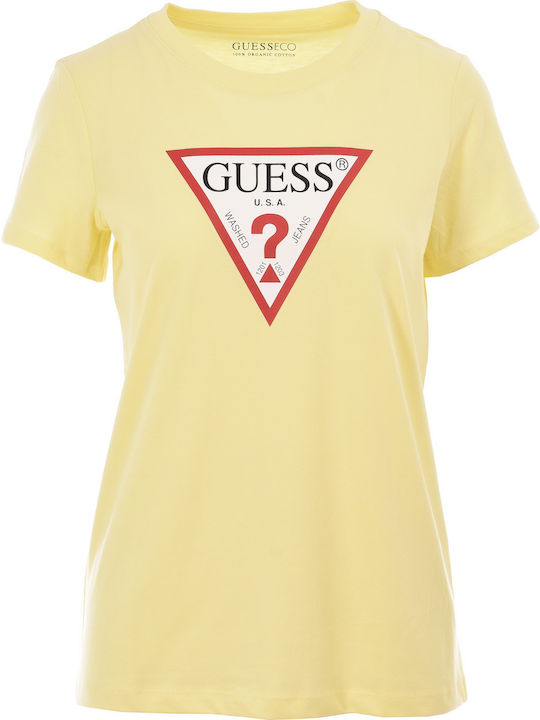 Guess Women's T-shirt Yellow