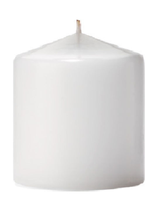 White Decorative Candle, Trunk - 8x7 - perfect burning no dripping