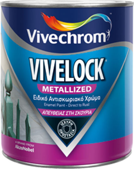 Vivechrom Culoare Inhibitor de coroziune Soluție solventă Vivelock 0.75lt Albastru Metalul