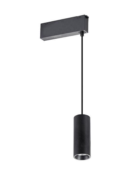 VK Lighting Μοντέρνο Κρεμαστό Φωτιστικό Ράγα με Ενσωματωμένο LED σε Μαύρο Χρώμα