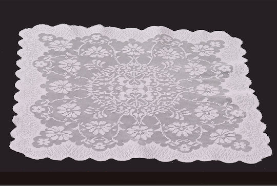 Mc Decor Checkered with Lace 7621 Ecru 30x30cm