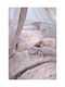 Down Town Home Baby Sheets Set Crib Cotton Satin Pink 120x170cm 3pcs