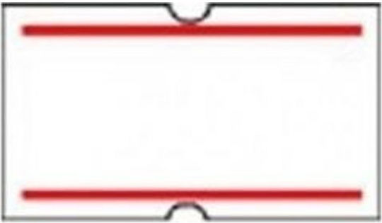 Metron 900 Self-Adhesive Label Rolls for Label Printer With Red Stripe 21x12mm 10pcs