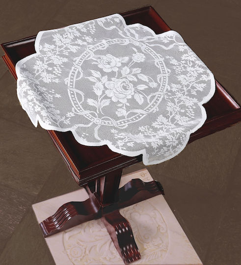 Mc Decor Καρέ 16504 με Δαντέλα Λευκό 40x40εκ. Mc Decor Καρέ 16504 με Δαντέλα Λευκό 40x40εκ.