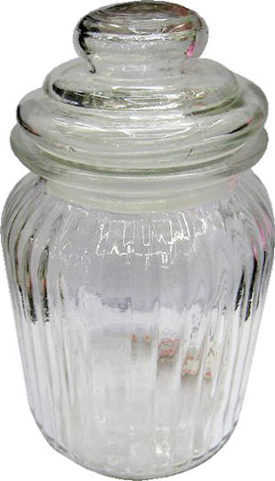 AGC General Use Glass Jar with Airtight Lid Transparent 11x11x19.5cm 1 Pieces