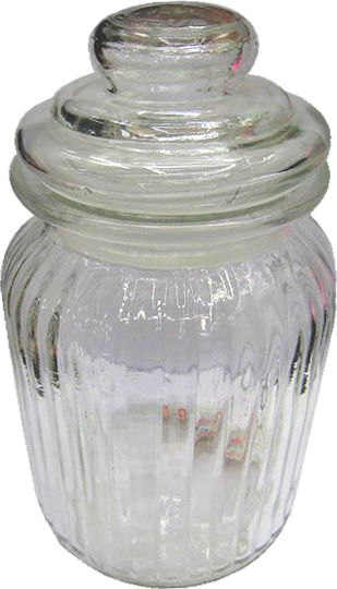 AGC General Use Glass Jar with Airtight Lid Transparent 11x11x22.5cm 1 Pieces