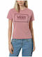 Vans Boom Γυναικείο Αθλητικό T-shirt Ροζ