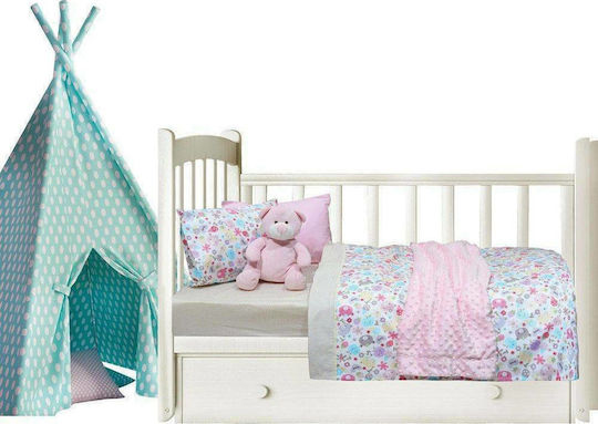 Das Home Set Baby Bettlaken Für Krippe Baumwolle Bunt 110x150cm 3Stück