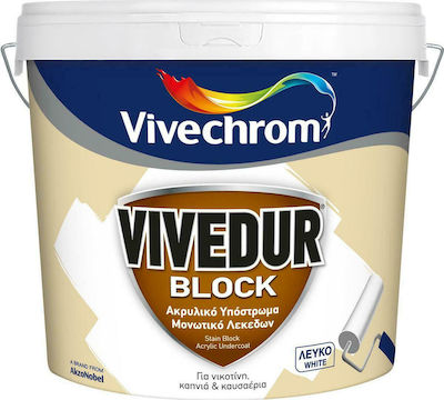 Vivechrom Vivedur Block Ακρυλικό Υπόστρωμα Μονωτικό Λεκέδων Λευκό Suitable for Masonry 0.75lt