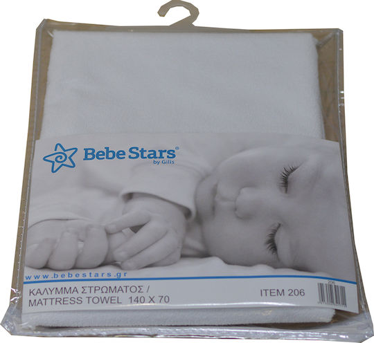 Bebe Stars Protecție saltea pentru pat copii din bumbac moale cu elastic 70x140buc