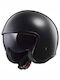 LS2 Spitfire OF599 Solid Jet Helmet with Sun Visor 1100gr Black Matt OF599 305991011