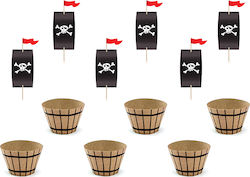 Cupcake kit with pirates 6 pcs.