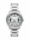Breeze CitySpicer Ανδρικό Ρολόι 44mm Χρονογράφος Μπαταρίας με Ασημί Μεταλλικό Μπρασελέ